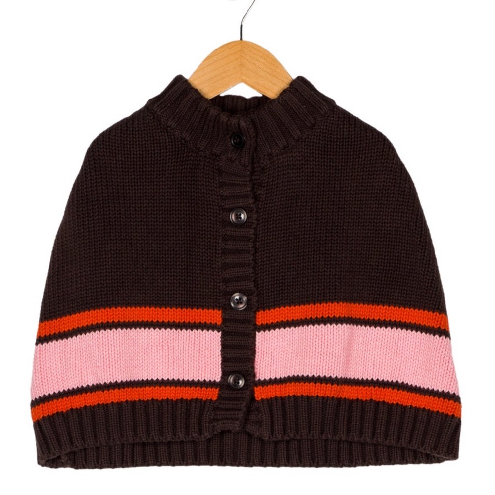 Janie & Jack Sweater Striped Poncho Cape, Size 5T